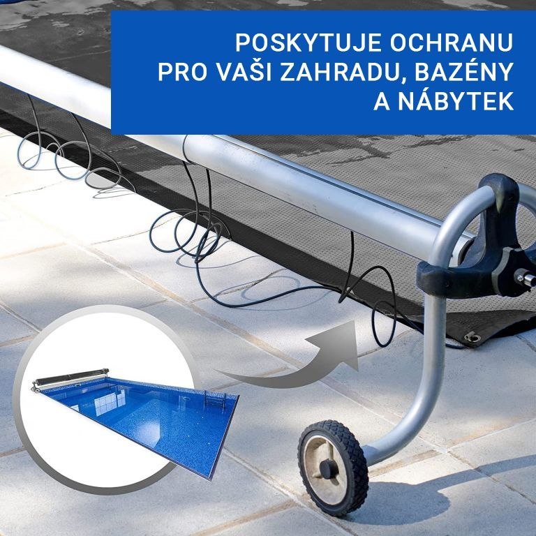 JAGO Plandeka 650 g/m2, aluminiowe oczka, czarne, 4 x 3 m